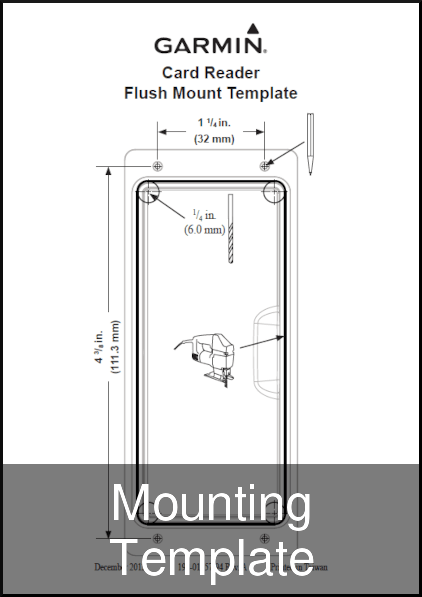 garmin card reader mounting template