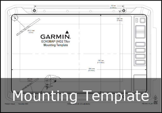 garmin echomap uhd2 7 mounting template