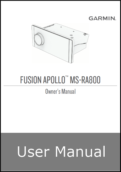 garmin fusion apollo ms-ra800 owners guide