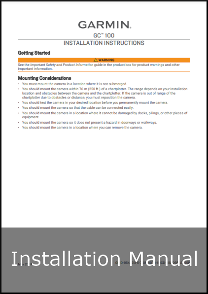 garmin gc-100 installation guide