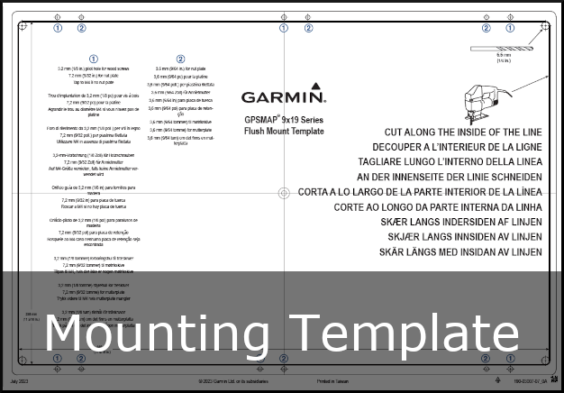 garmin gpsmap 9019 mounting template