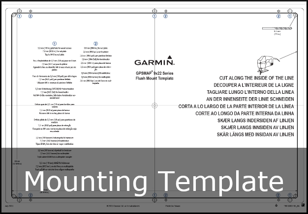 garmin gpsmap 9022 mounting template