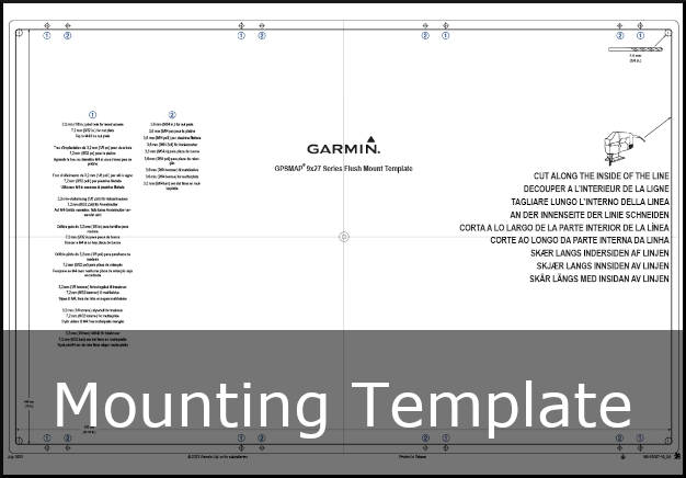 garmin gpsmap 9027 mounting template