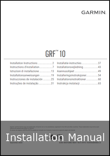 garmin grf 10 installation guide