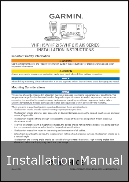 garmin vhf-215i installation guide garmin vhf-215i installation guide