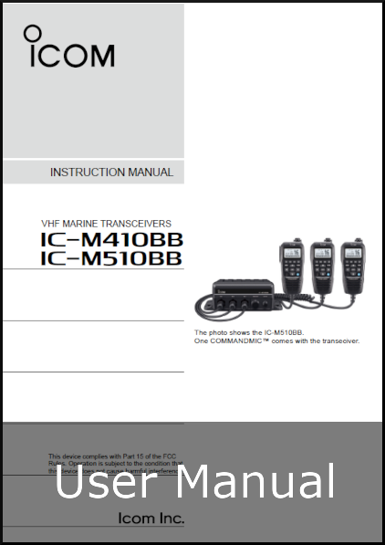 icom ic-m410bb and ic-m510bb user guide