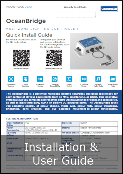 ocean led ocean bridge installation and user guide