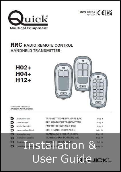 quick h02 transmitter installation and user guide