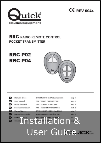 quick p02 transmitter installation and user guide