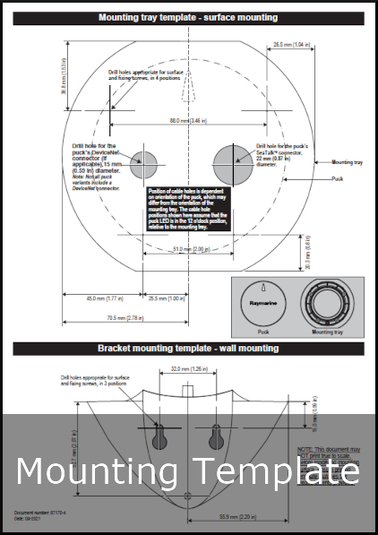 raymarine ar200 mounting template