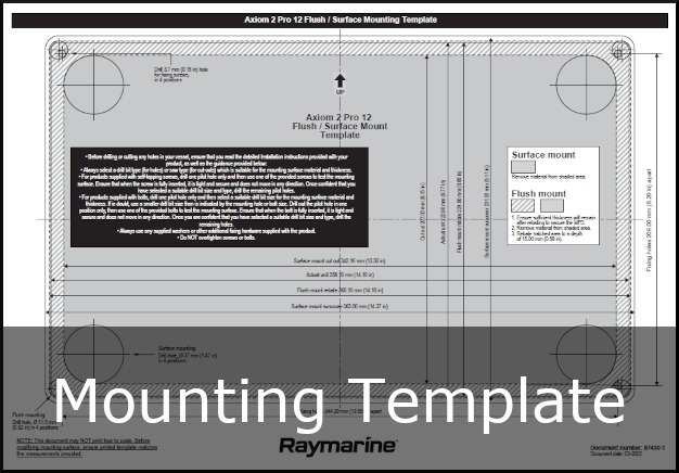 raymarine axiom 2 pro 12 mounting template