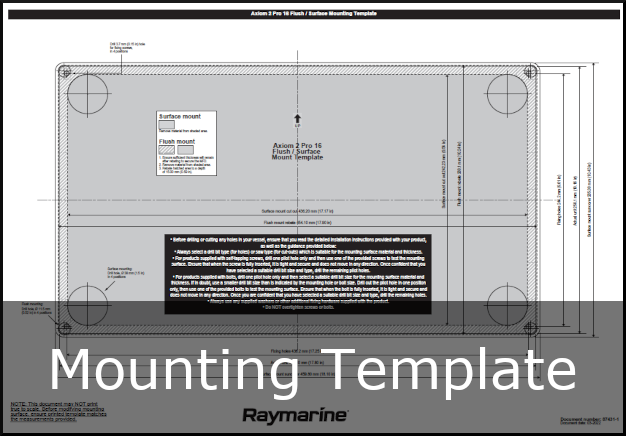 raymarine axiom 2 pro 16 mounting template