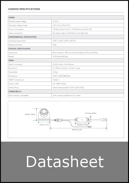 raymarine cam 300 datasheet