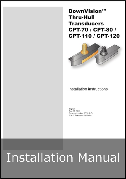 raymarine cpt-120 through hull transducer installation guide