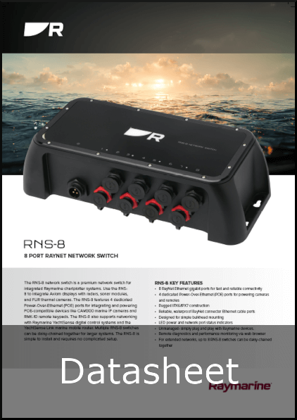 raymarine rns-8 network switch datasheet