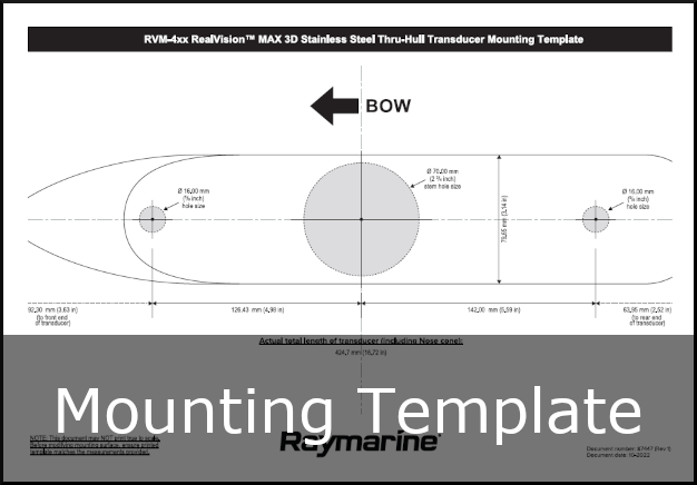 raymarine rvm-4xx mounting template