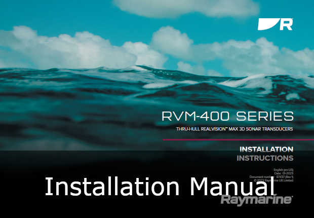 raymarine rvm-4xx through hull transducer installation guide