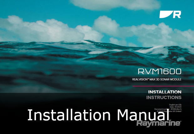 raymarine rvm1600 sonar module installation guide