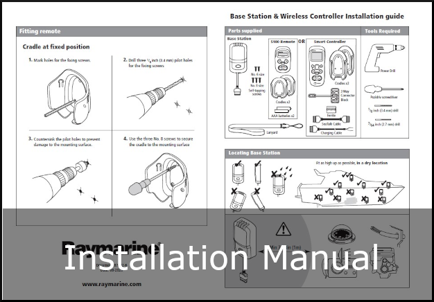 raymarine s100 controller and base station installation guide