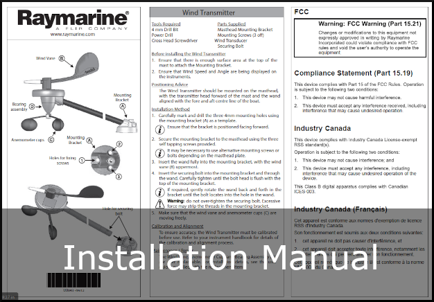 raymarine t120 wireless wind transmitter installation guide
