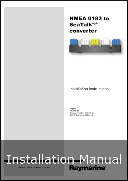 raymarine vhf nmea0183 seatalkng converter installation guide