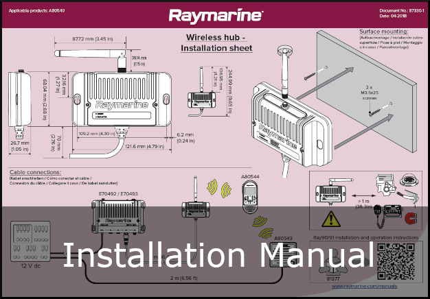 raymarine wireless vhf hub user installation guide