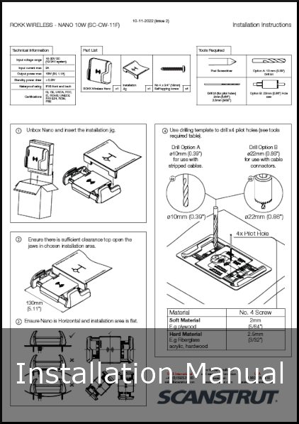 scanstrut nano 10w installation guide