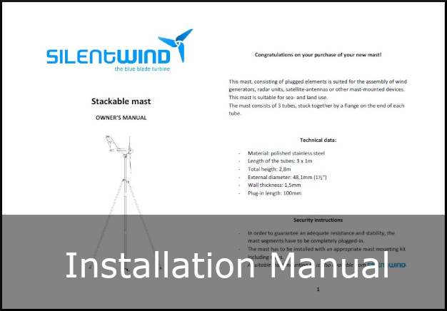 silentwind segment mast installation guide