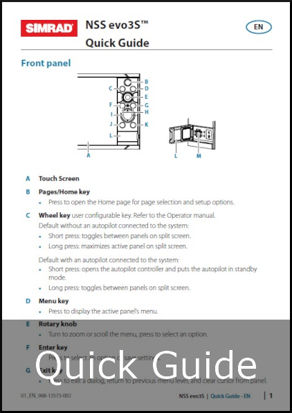 simrad evo 3s quick guide