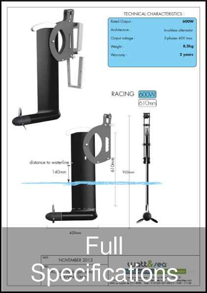 watt and sea racing specifications