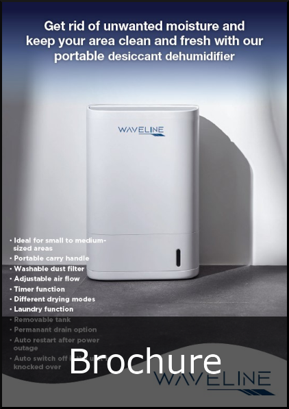 waveline portable desiccant dehumidifier brochure