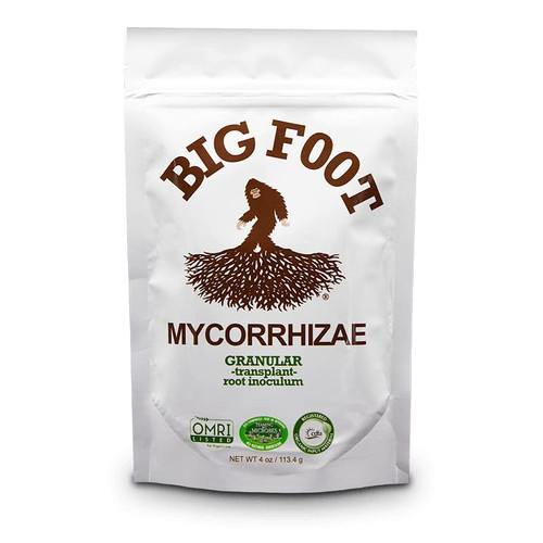 Big Foot Organic Mycorrhizal Granular Fungi Mycorrhizae Inoculant for Plant Root Growth Biochar, Worm Castings, Glomus intraradices 4 oz