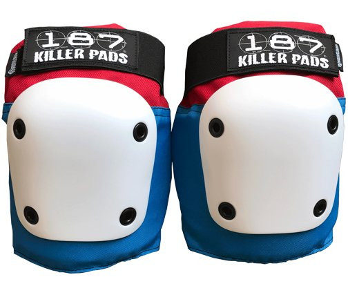 187 Killer Pads Fly Knee Pads - Red / White / Blue