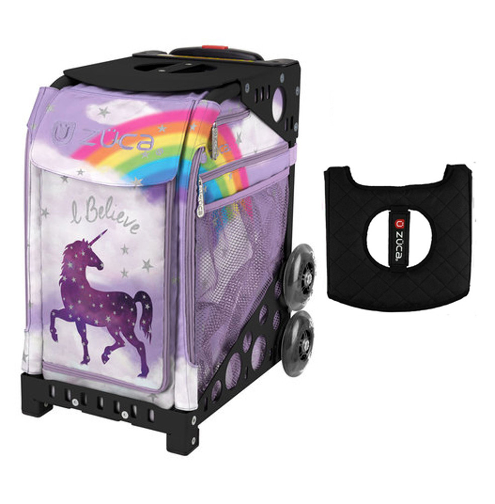 Zuca Sport Bag Unicorn with Gift Black/Pink Seat Cover (Black