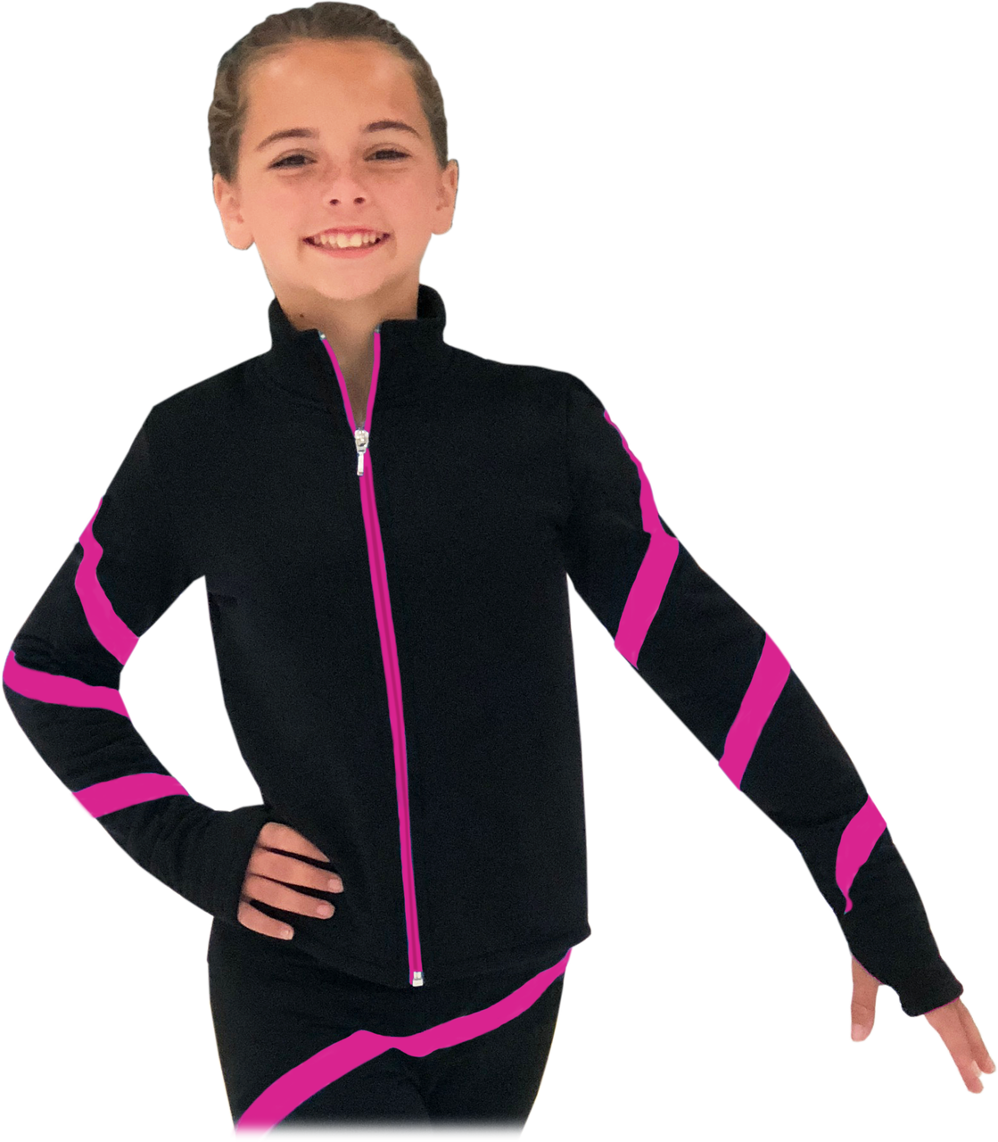 Chloe Noel JS106P Elite Polartec Spiral Fleece Figure Skating Jacket
