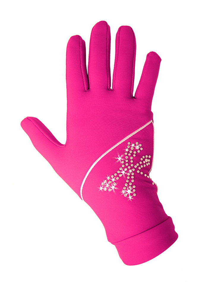 Icedress Thermal Figure Skating Gloves "Shine" (Fuchsia with