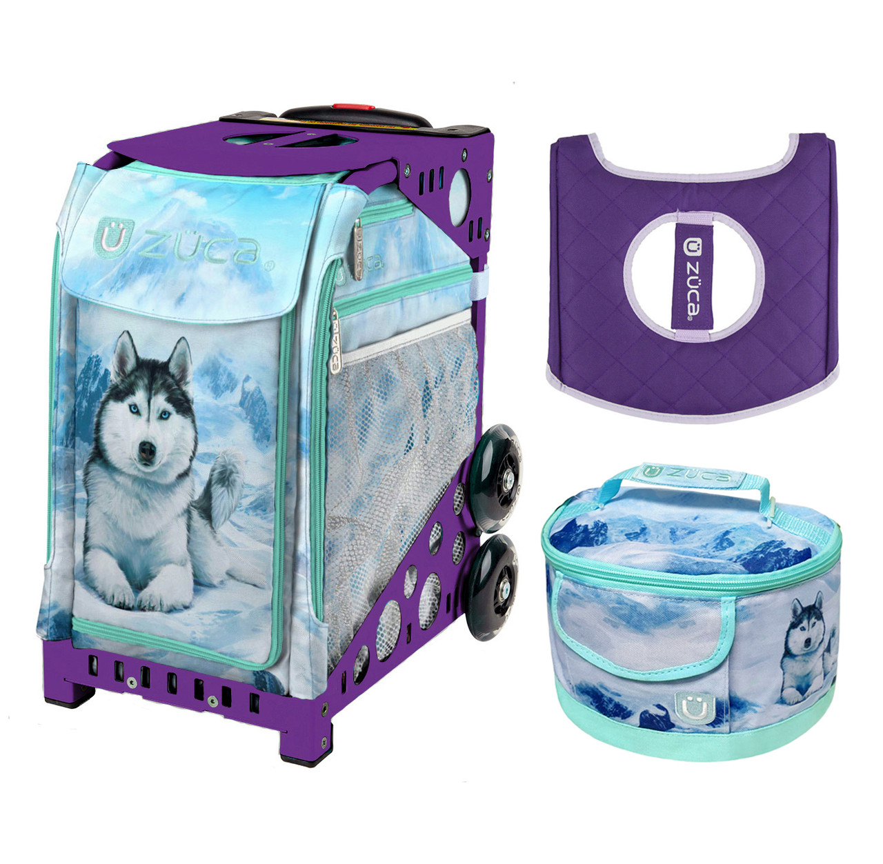 Zuca Sport Bag - Husky With Lunchbox And FREE Seat Cover (Purple Frame