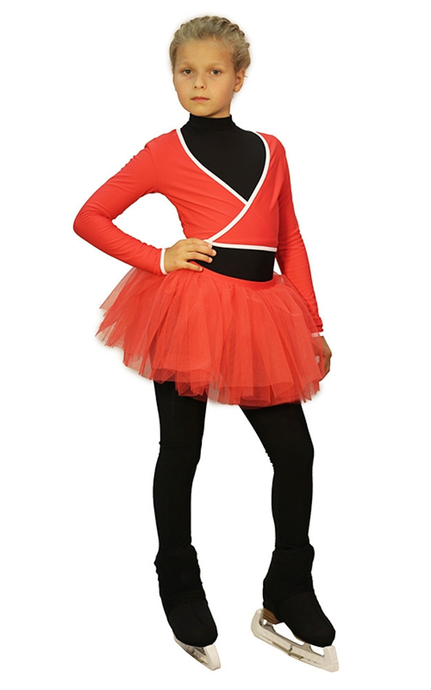 red and black figure skating dress Red Ombre Figure Skating Dress main image 1
