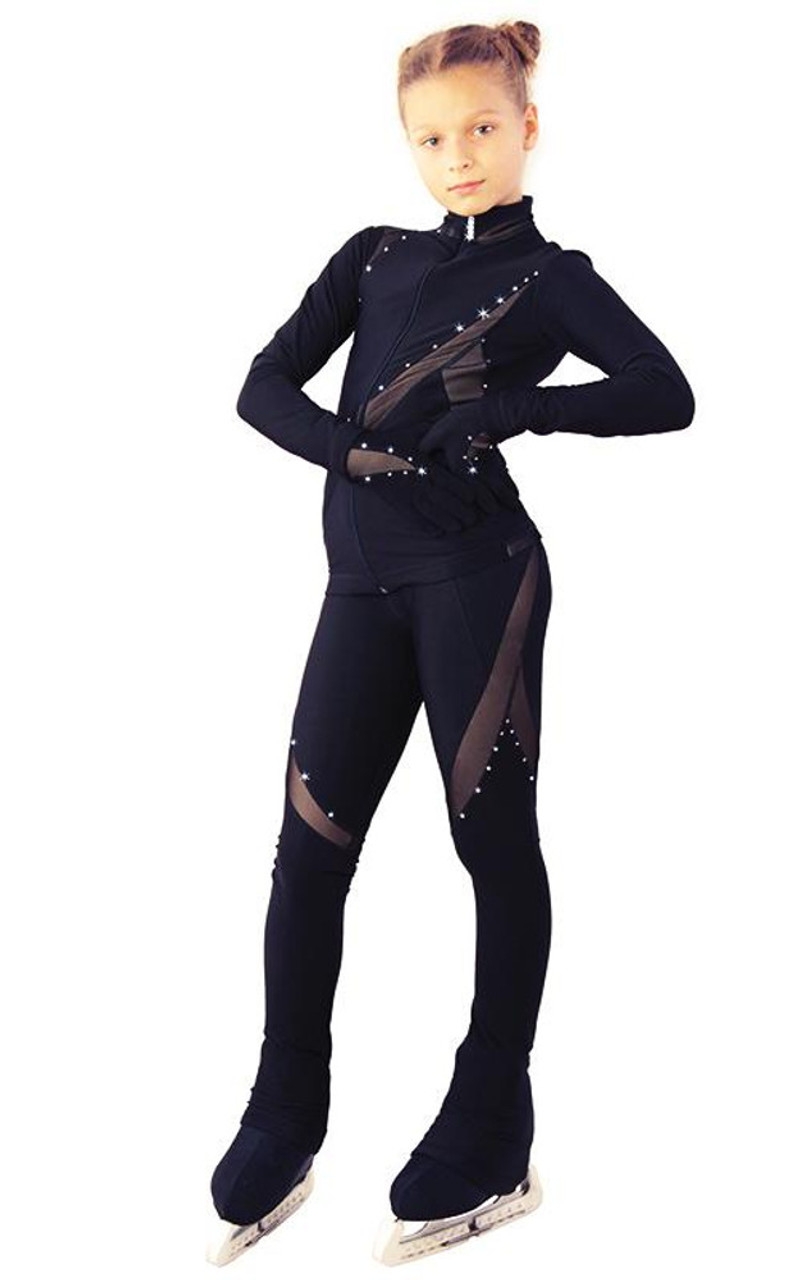 IceDress Figure Skating Dress-Thermal - Lasso(25% OFF, Black with