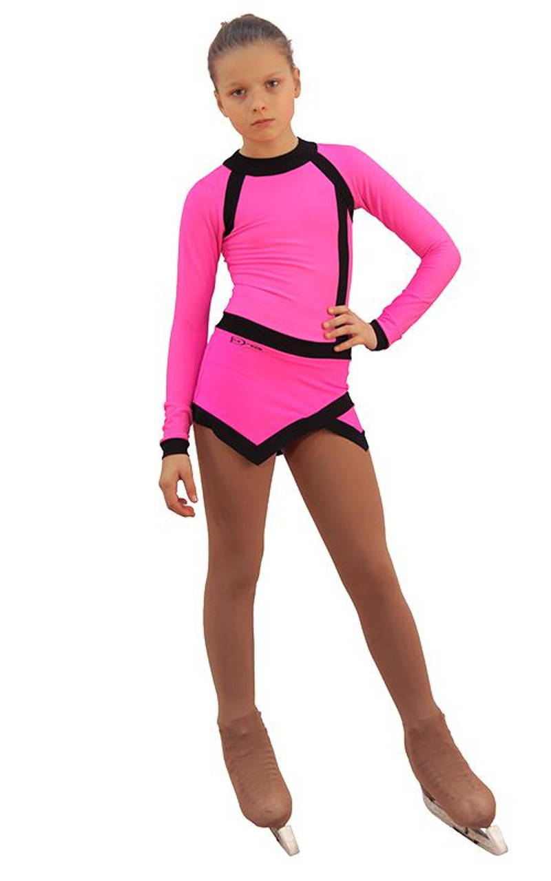 IceDress Figure Skating Dress - Thermal - IceSports (Hot Pink and