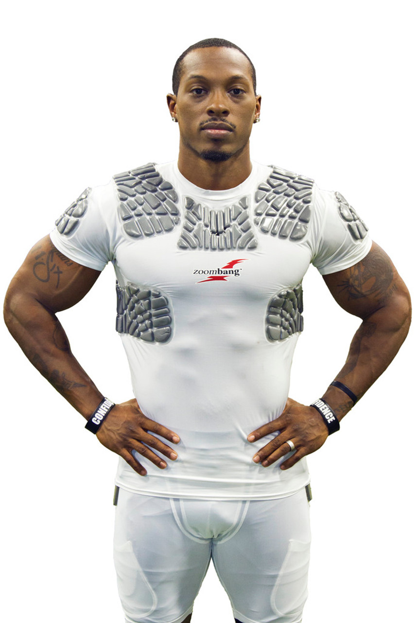 Men’s Padded Compression Shirt Long Sleeve Shoulder Chest Rib Protector  T-Shirt : : Clothing, Shoes & Accessories