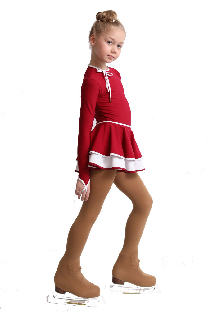 burgundy figure skating dress Figure Skating Dress #SD191 – Skating Spirit main image 0