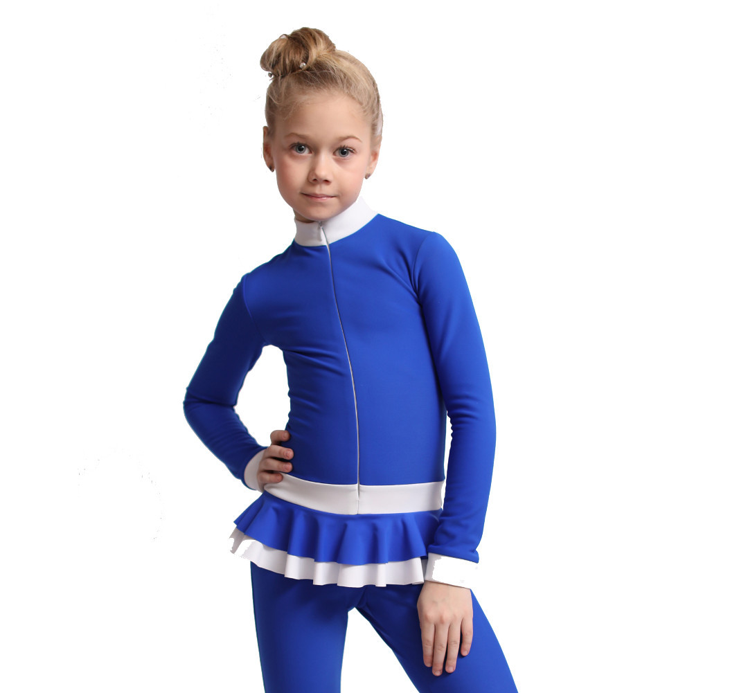 IceDress Figure Skating Overalls Thermal Valley (Cornflower with Black)