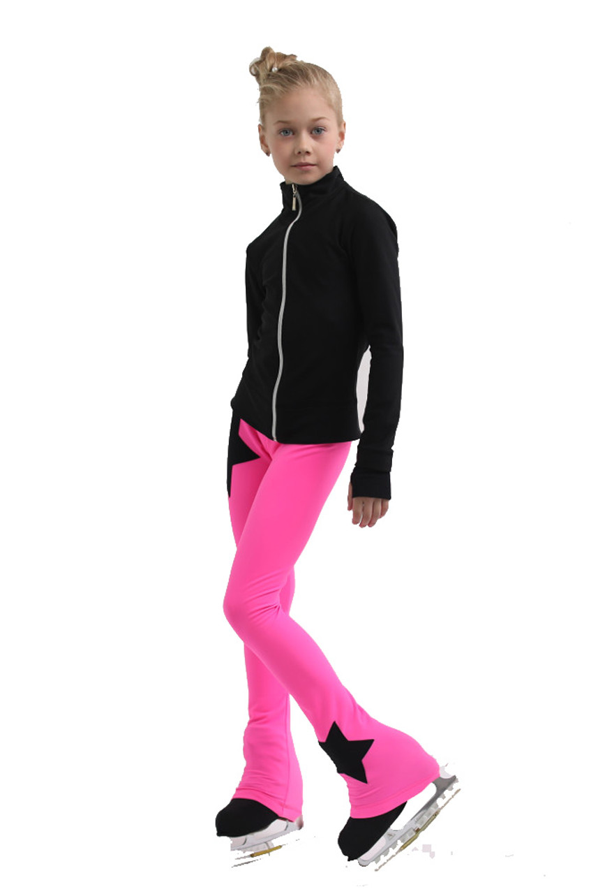 IceDress Figure Skating Jacket - Thermal - Disco Dance (Black with Hot Coral)