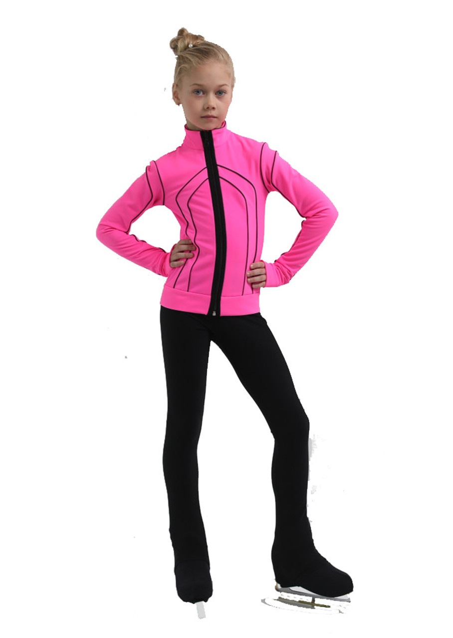 IceDress Figure Skating Outfit - Thermal - Kant (Hot Pink with Black)