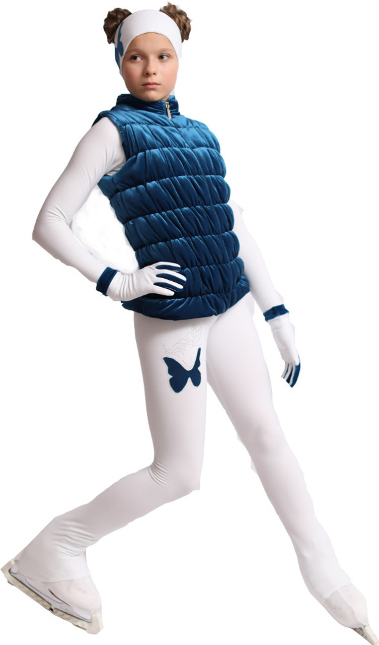 IceDress Figure Skating Vest - Thermal - Velvet (Aquamarine)