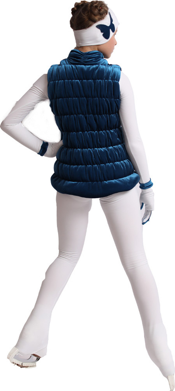 IceDress Figure Skating Vest - Thermal - Velvet (Aquamarine)