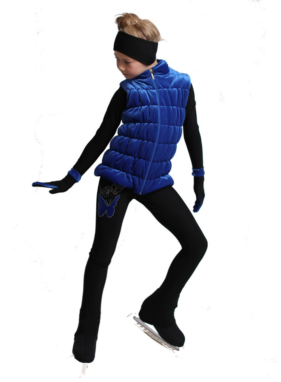 IceDress Figure Skating Vest - Thermal - Velvet (Cornflower)
