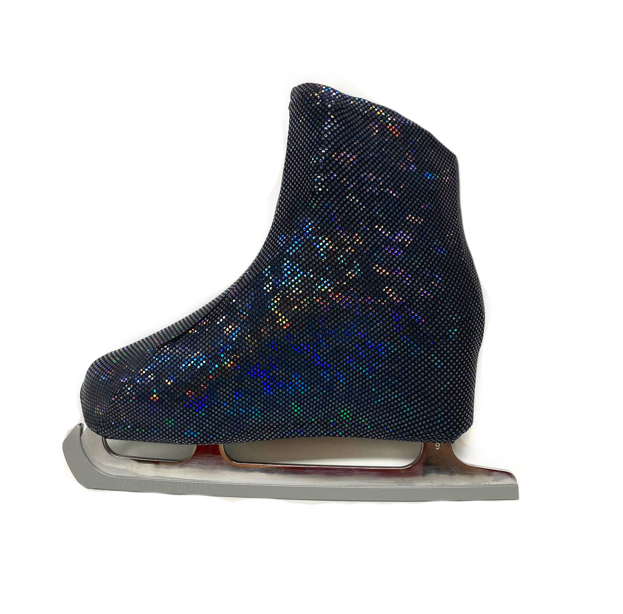 Metallic Figure Skating Boot Covers by KamiSo Disco Black