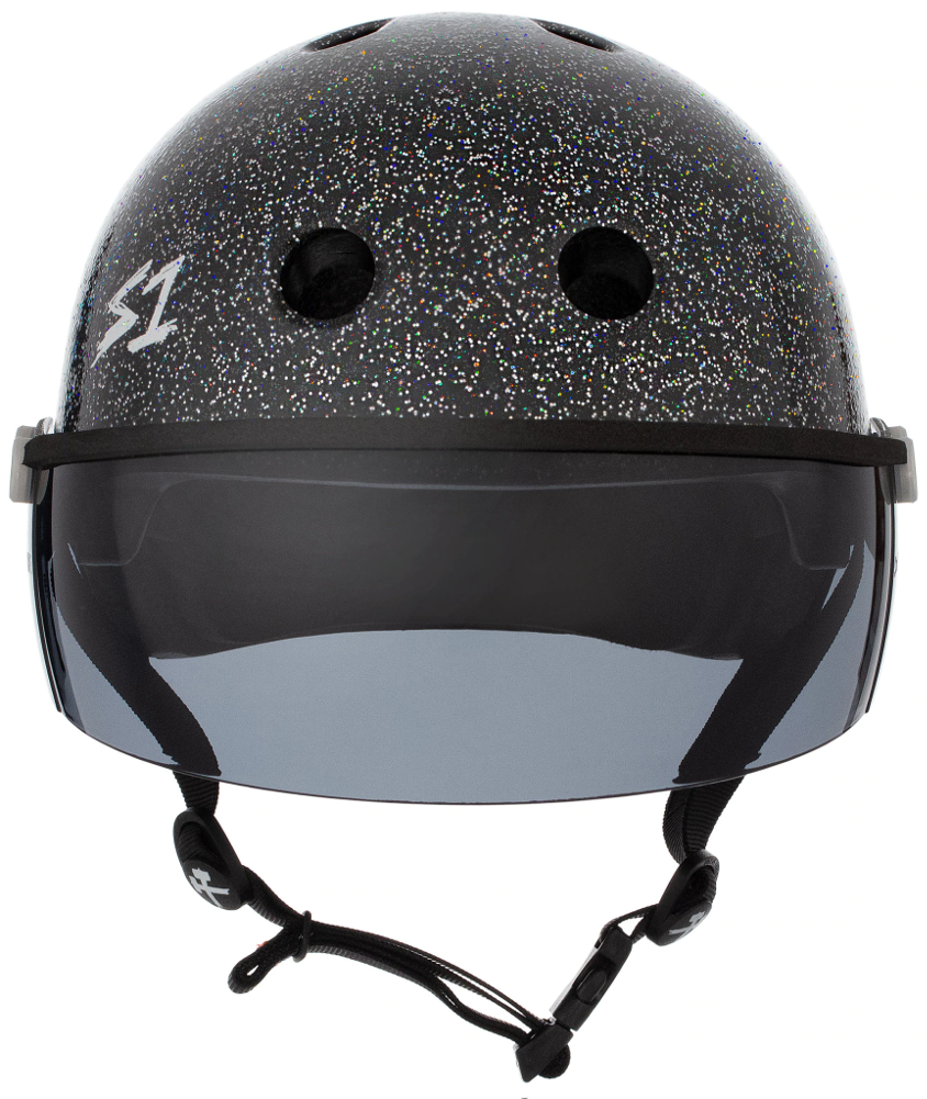 black glitter motorcycle helmet S1 Lifer Visor Helmet - GEN 2